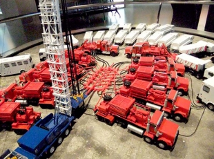 大型压裂作业现场场景沙盘模型