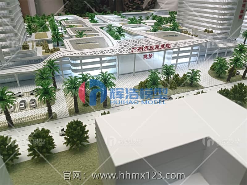 广州应急医院沙盘模型1:100还原生命防线