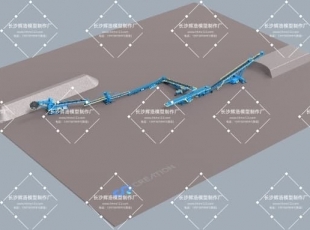 河南科瑞重装定制：2.2米露天矿场输送装备沙盘模型