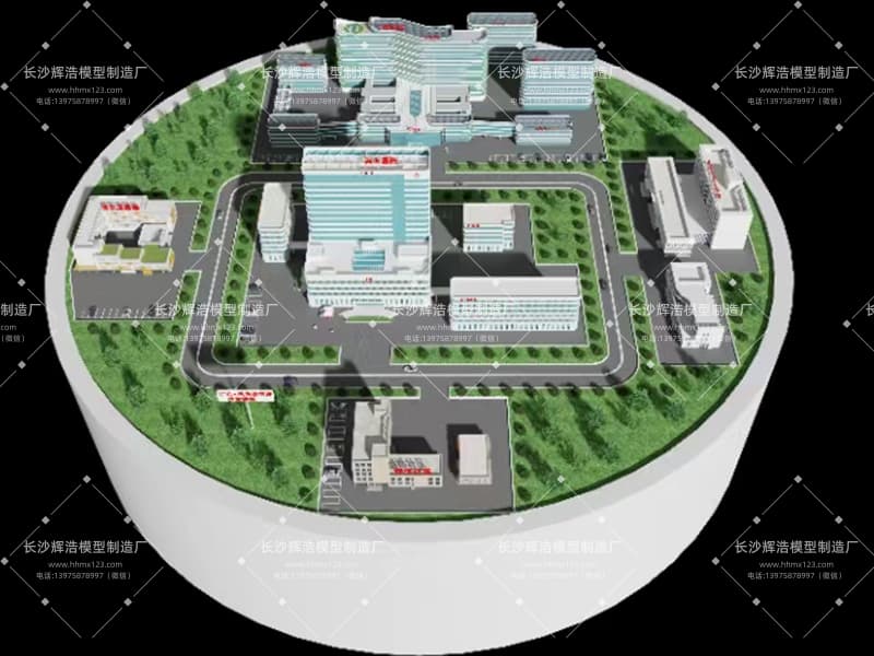 上海仁济医院医联体过程演示沙盘模型：动态还原医疗资源协同