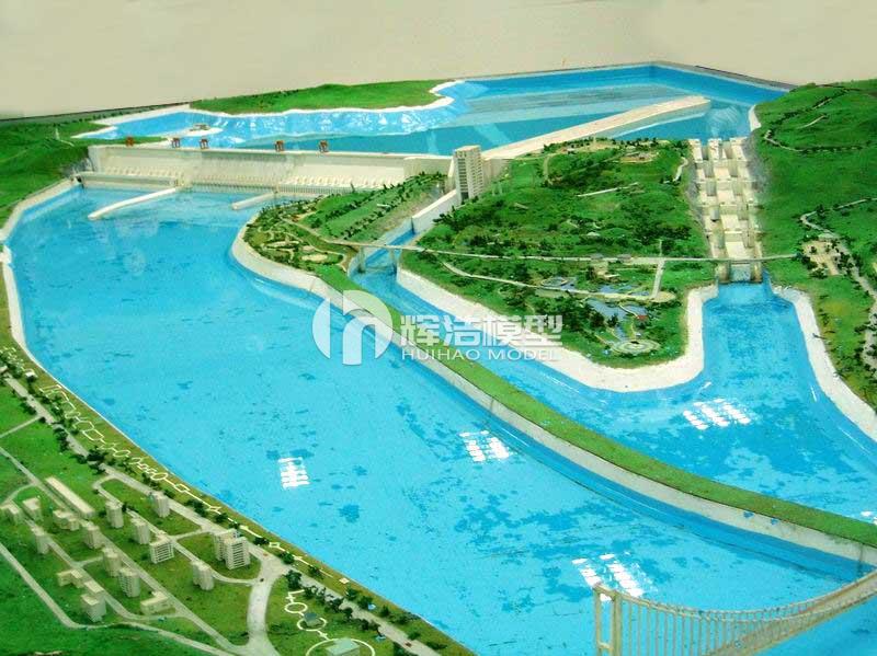 三峡水电站工程枢纽全貌沙盘模型