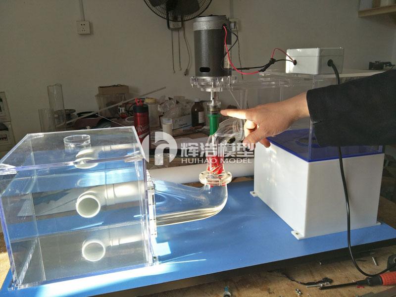 肘形进水直管出水泵站模型